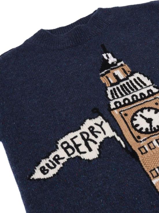  [키즈] 버버리 풀오버 키즈 니트 스웨터 (블루) - BURBERRY