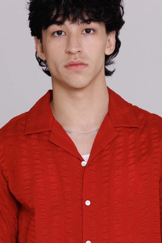  Graphia New York 반팔 셔츠 그라피아 뉴욕 아르나즈 반팔 리조트  체리 레드 라지 시어서커 - OTHER BRANDS