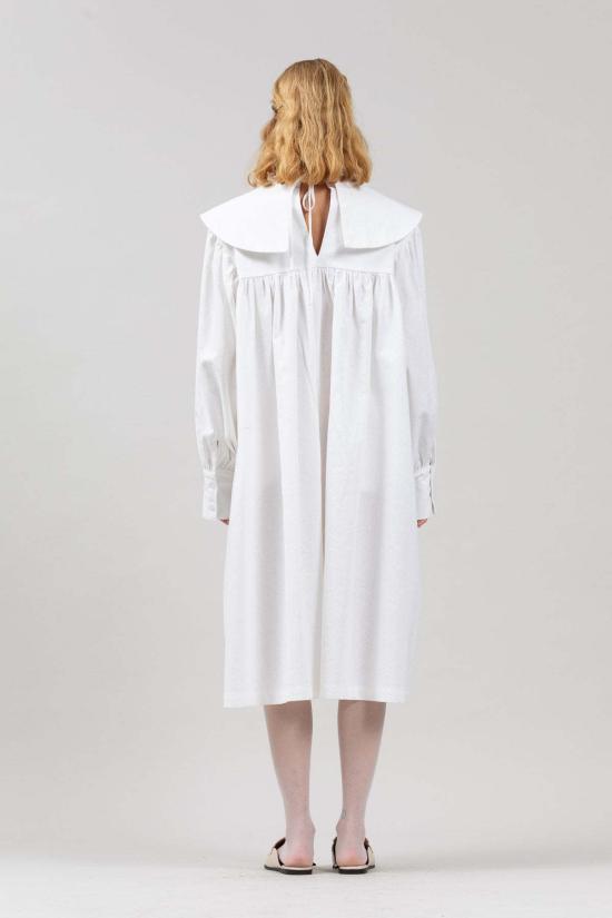 토잇 볼랑 롱 원피스 토이트 볼란트 딕시 린넨 드레스 화이트 - TOIT VOLANT