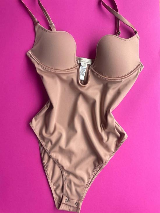  플뢰르 뒤 말 바디수트 티셔츠 Fleur Du Mal Le Stretch Micro Seduce U 플런지 바디수트 Tan