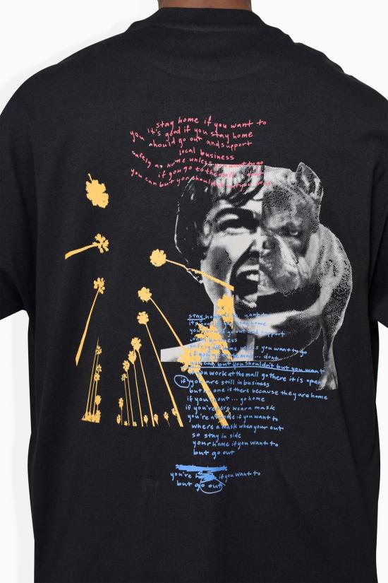  더 셀렉트 반팔 티셔츠 셀렉트 스크림 휴지 티 블랙 - THE CELECT