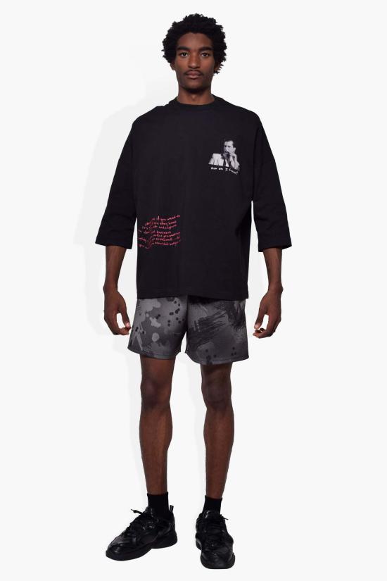  더 셀렉트 반팔 티셔츠 셀렉트 스크림 휴지 티 블랙 - THE CELECT