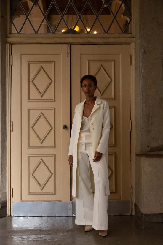  Erica Tanov 스트레이트 팬츠 에리카 타노브 다비 팬츠 윈터 화이트 - OTHER BRANDS