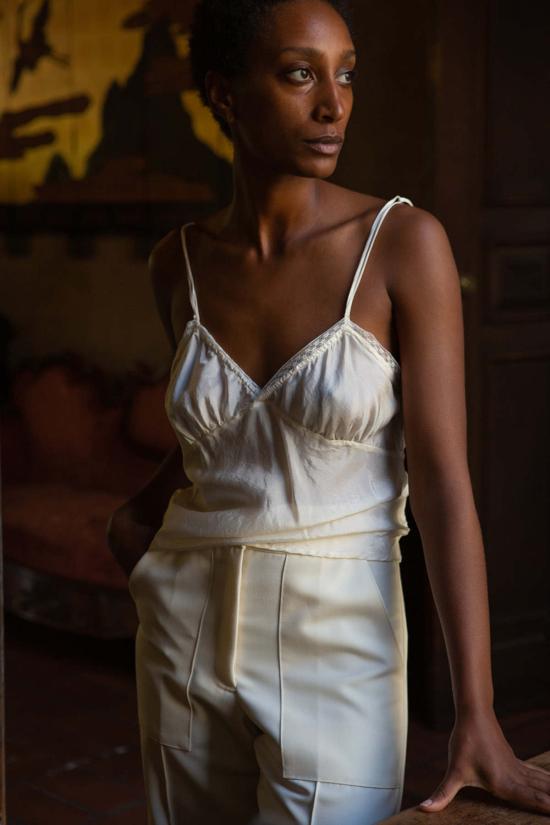  Erica Tanov 스트레이트 팬츠 에리카 타노브 다비 팬츠 윈터 화이트 - OTHER BRANDS