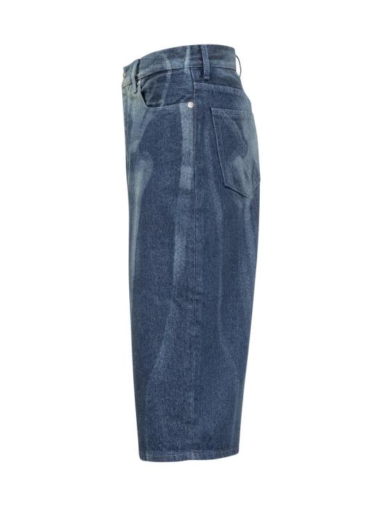  오프화이트 데님 팬츠 바디 스캔 데님 반바지 (블루) - OFF WHITE