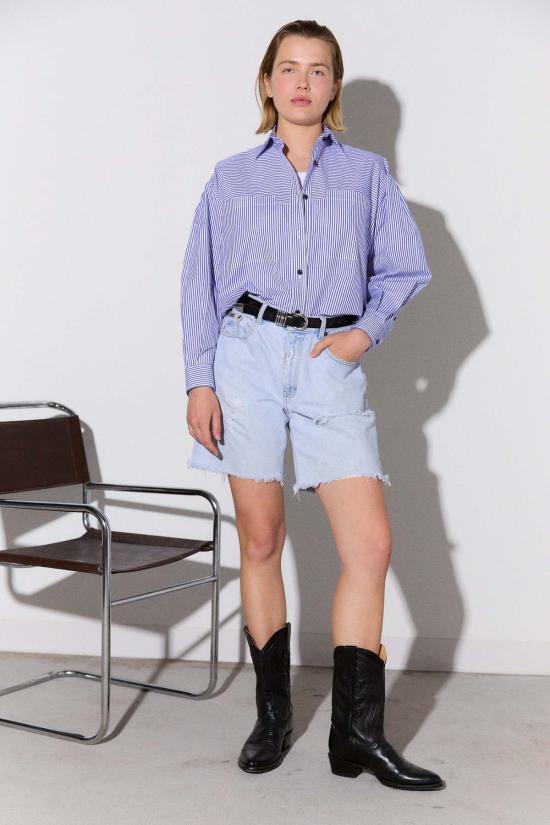  Kas Maria 셔츠 카스 마리아 얇은 줄무늬 셔츠