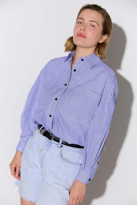  Kas Maria 셔츠 카스 마리아 얇은 줄무늬 셔츠 - KAS MARIA