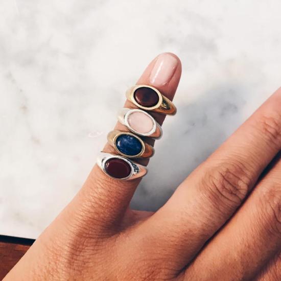  타린 토마스 반지 아티 링 로즈 쿼츠 - TARIN THOMAS