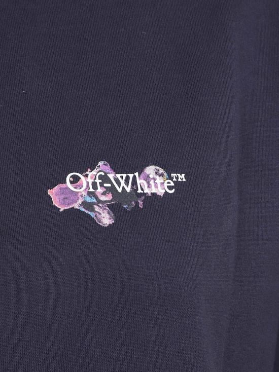  오프화이트 반팔 티셔츠 드립 워터콜 애로우 레귤러 티셔츠 - OFF WHITE