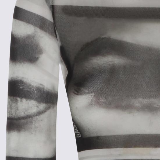  장 폴 고티에 긴팔 티셔츠 긴팔 슬림핏 탑 블랙/그레이/화이트 - JEAN PAUL GAULTIER