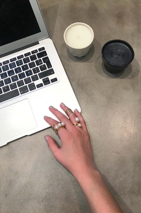  주미 림 반지 더블 3펄 밴드링 16k 골드 - JOOMI LIM