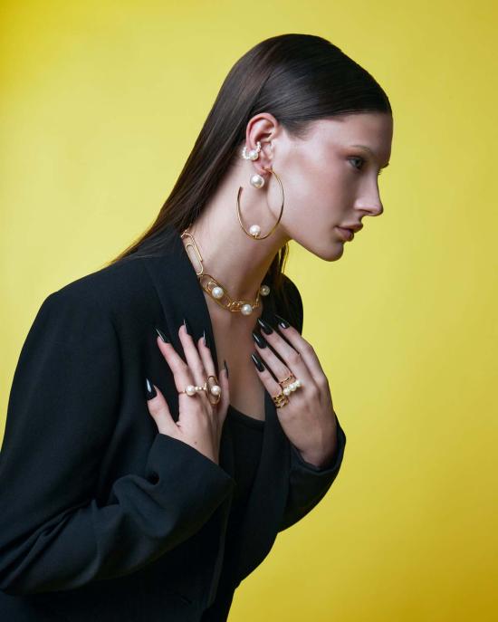  주미 림 반지 더블 3펄 밴드링 16k 골드 - JOOMI LIM