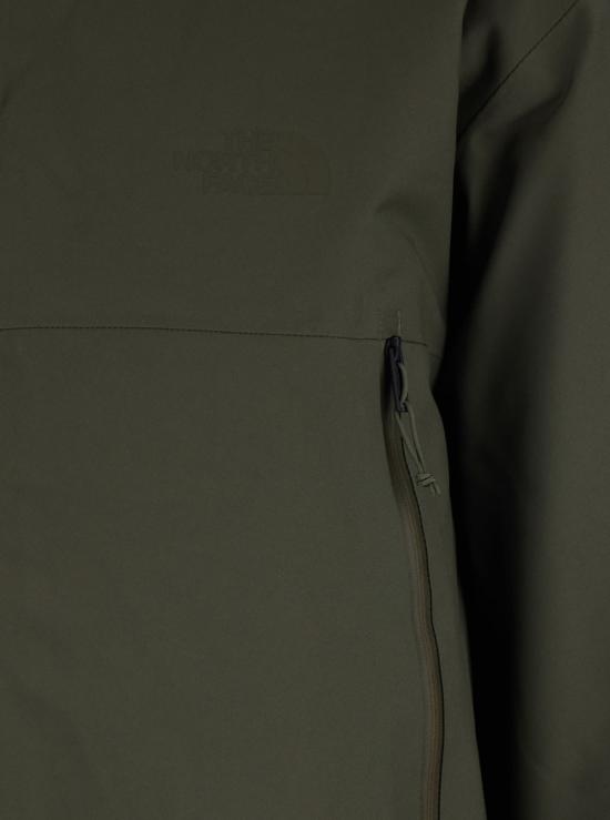  노스페이스 자켓 테크 패브릭 그린 재킷 (드로스트링 후드 포함) - NORTH FACE