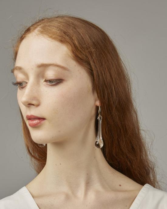  Faux Real 이어링 가짜/진짜 If You Want To Make Me Cry 귀걸이 투명 유리