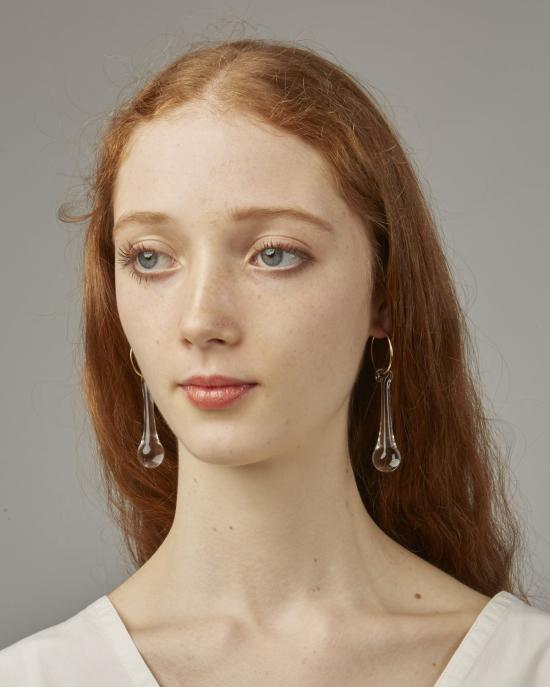  Faux Real 이어링 가짜/진짜 If You Want To Make Me Cry 귀걸이 투명 유리 - OTHER BRANDS