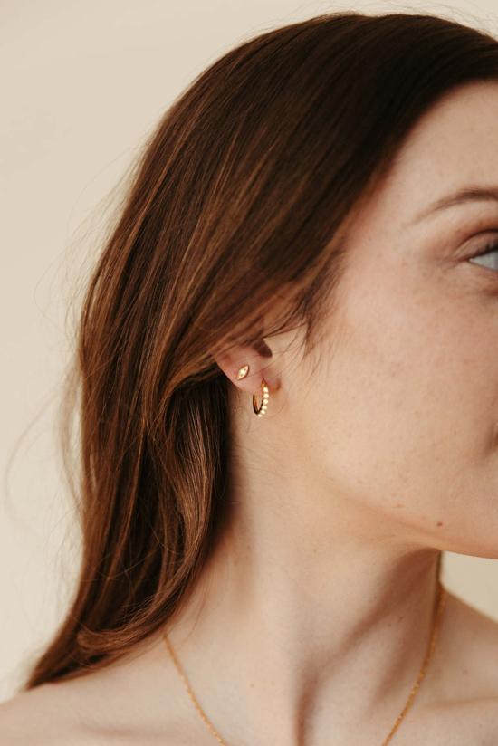  시에라 윈터 주얼리 이어링 악마의 눈 스터드 귀걸이 진주 - SIERRA WINTER JEWELRY