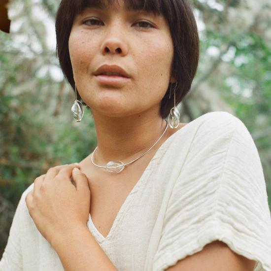  크레시오니 이어링 Crescioni Oliva  클리어 - CRESCIONI