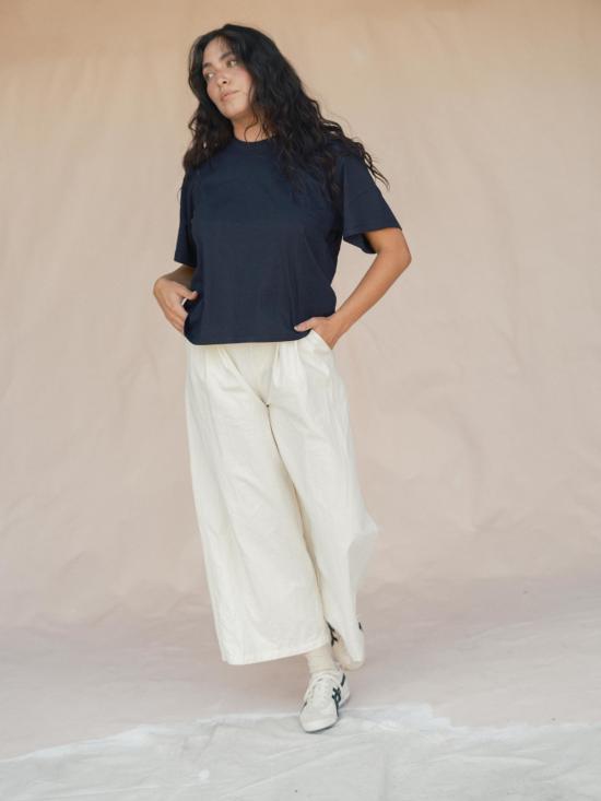  Sønderhaus 스트레이트 팬츠 Anya 트라우저 크림 - OTHER BRANDS