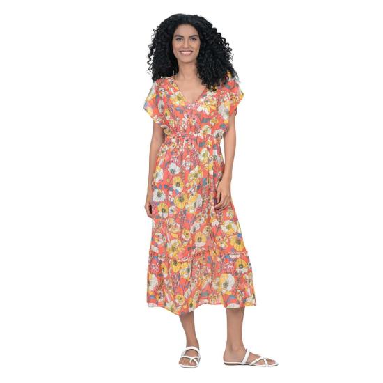  Vismaya 비치용품 비스마야 선라이즈 블라썸 카프탄 오렌지