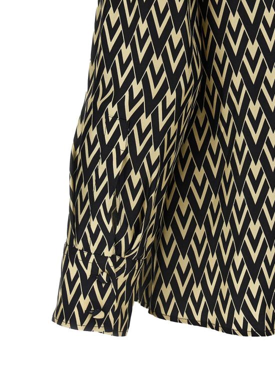  발렌티노 가라바니 셔츠 Valentino Garavani Toute La V 셔츠 화이트/블랙 - VALENTINO GARAVANI