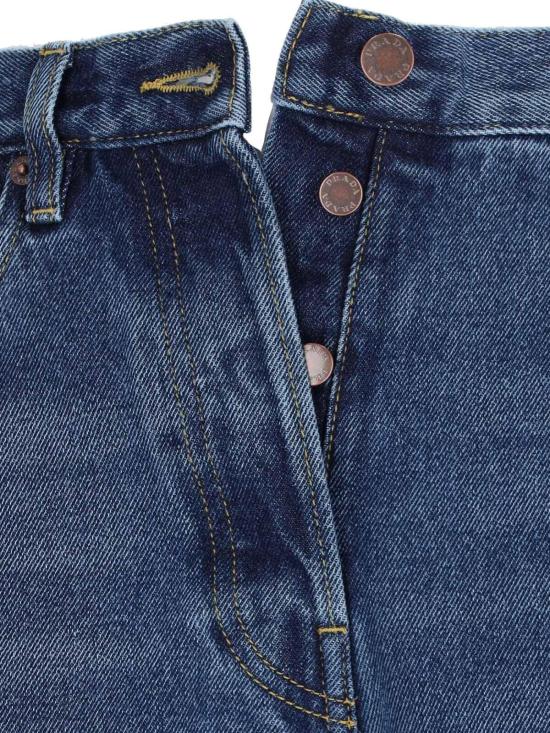  프라다 데님 팬츠 와이드 진 라이트 블루 - PRADA