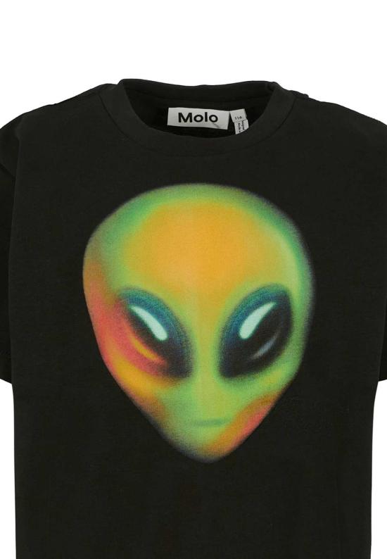  [키즈] 몰로 트레이닝 상의 어린이용  외계인 프린트 티셔츠 블랙 - MOLO