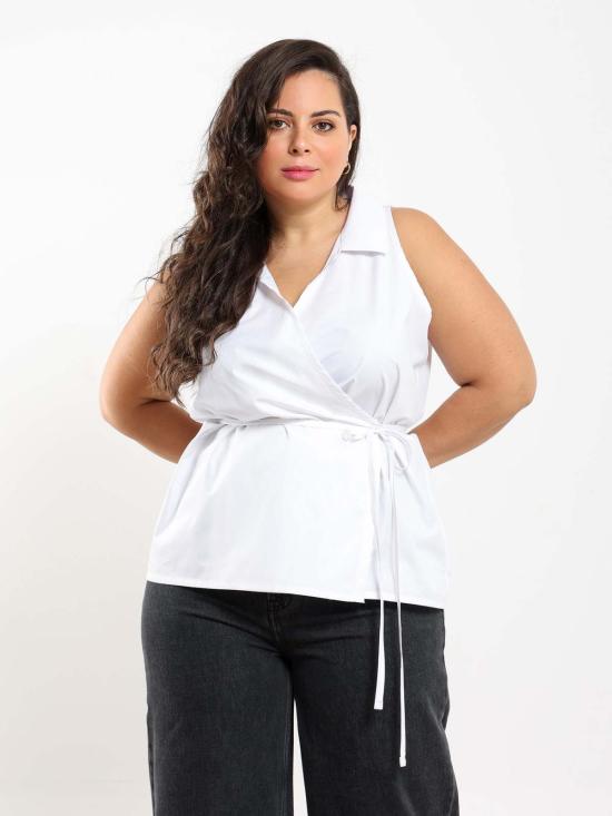  나지라 민소매 티셔츠 소피 랩탑 - NAZEERAH