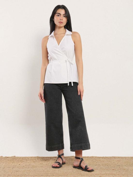  나지라 민소매 티셔츠 소피 랩탑 - NAZEERAH