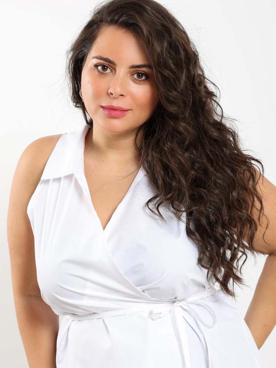  나지라 민소매 티셔츠 소피 랩탑 - NAZEERAH