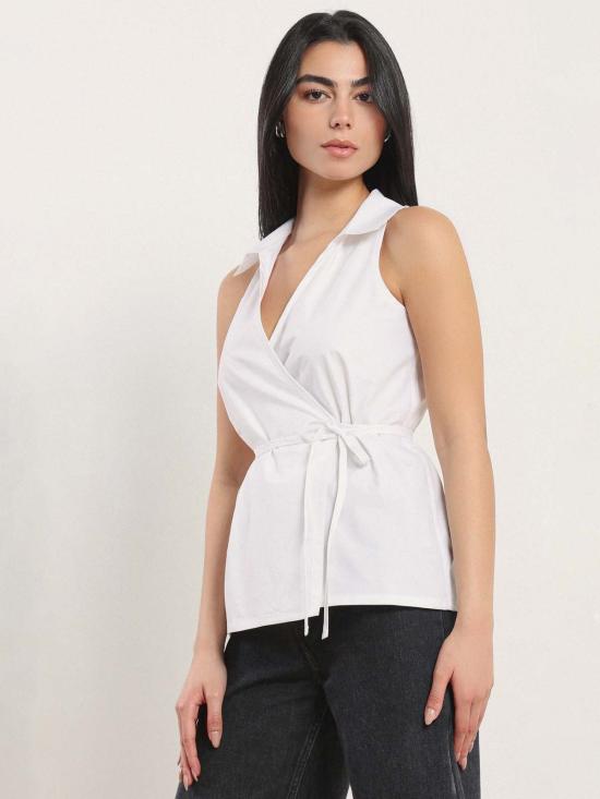  나지라 민소매 티셔츠 소피 랩탑 - NAZEERAH