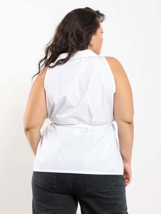  나지라 민소매 티셔츠 소피 랩탑 - NAZEERAH