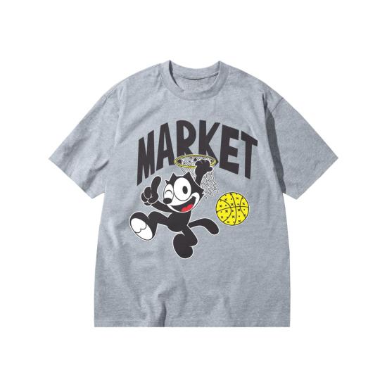  마켓 반팔 티셔츠 펠릭스 고양이 덩킹 티셔츠