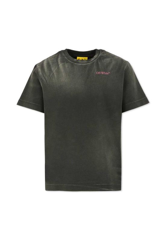  [키즈] 오프화이트 탑 로고 티셔츠 그레이