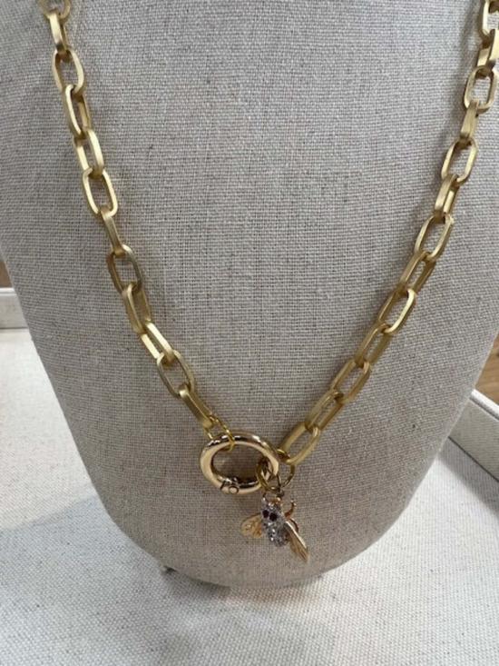  카라 브라운 디자인 목걸이/팬던트 참 비 목걸이