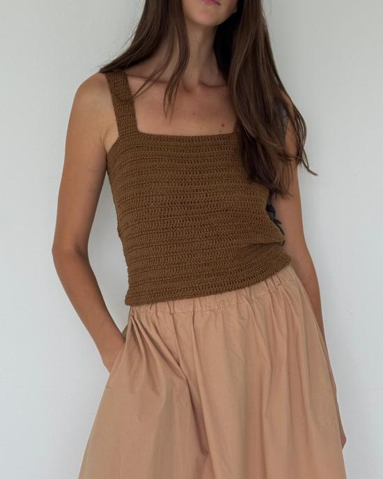  어니스트 코튼 민소매 티셔츠 탈리아 탱크