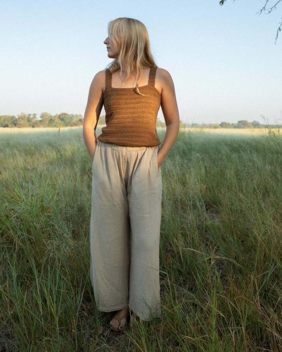  어니스트 코튼 민소매 티셔츠 탈리아 탱크 - HONEST COTTON