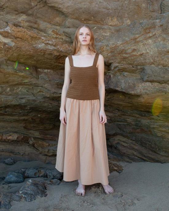  어니스트 코튼 민소매 티셔츠 탈리아 탱크 - HONEST COTTON