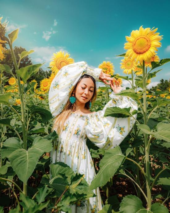  니카 탕 롱 원피스 로렌 드레스 옐로우 로즈 - NIKA TANG