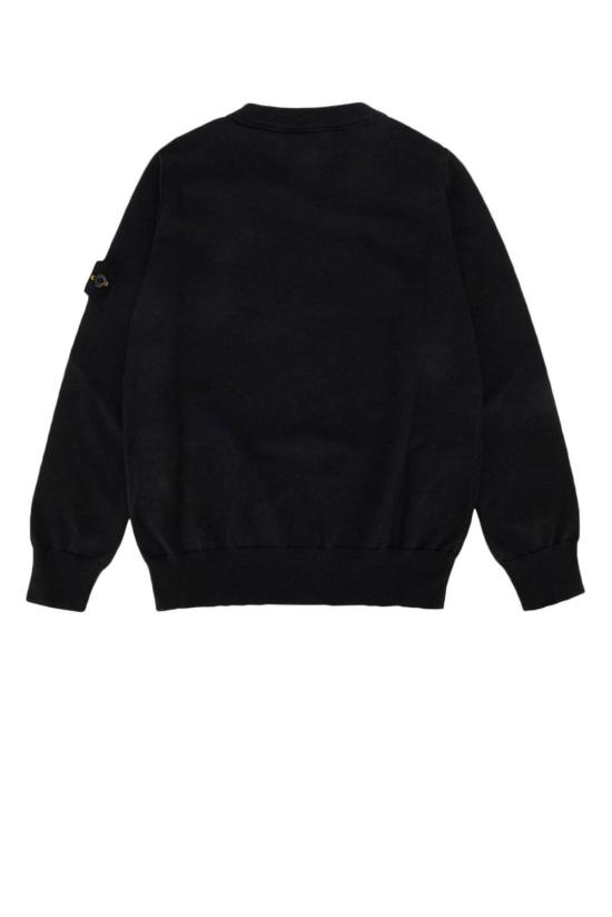  [키즈] 스톤 아일랜드 풀오버 나침반 무늬 크루넥 점퍼 (블랙) - STONE ISLAND