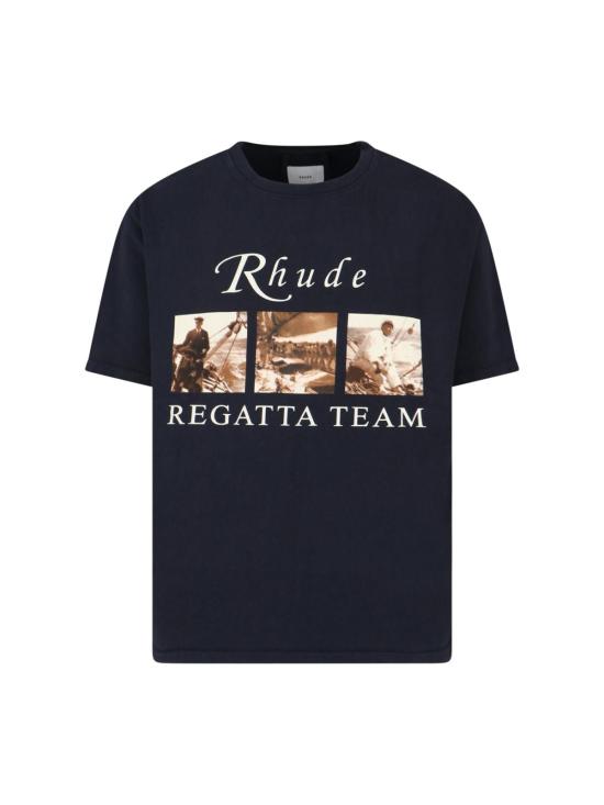  루드 반팔 티셔츠 Rhude Regatta 팀 티셔츠 블랙