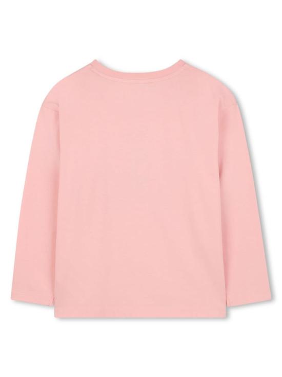  [키즈] 겐조 풀오버 로고가 있는 핑크색 키즈 스웨트셔츠 - KENZO