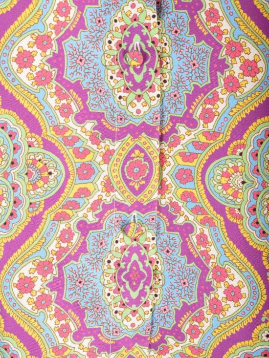  에트로 반팔 티셔츠 프린트 실크 반팔 티셔츠 멀티컬러 - ETRO