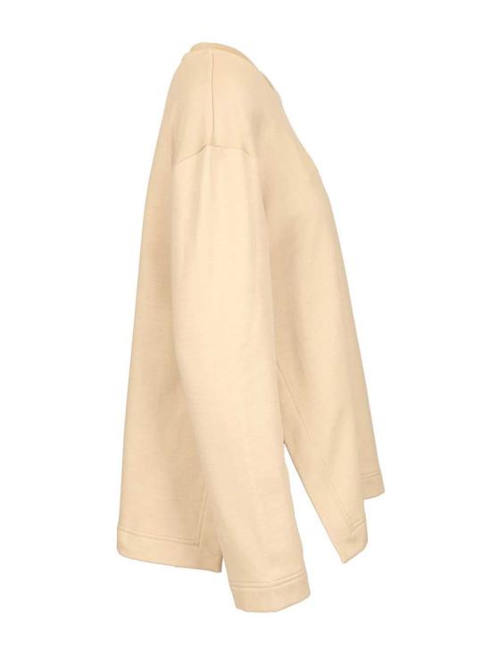  막스마라 스웨터 막스 마라 베르마 크루넥 엠보싱 로고 스웨트셔츠 베이지 - MAX MARA