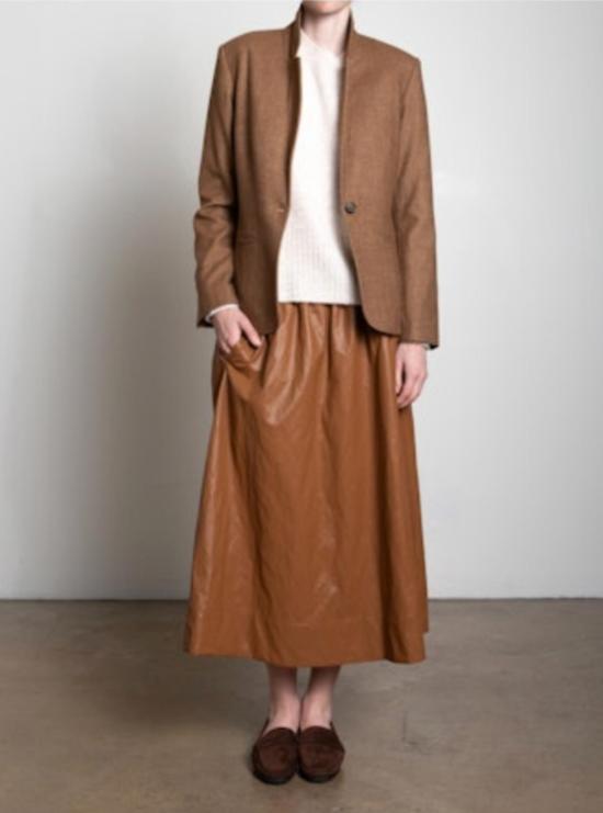  Pharaoh 롱 스커트 파라오 클라우디아  (인조 가죽 소재) - PHARAOH