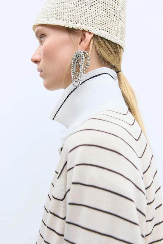  코데라 반팔 티셔츠 오가닉 코튼 스트라이프 폴로 - CORDERA