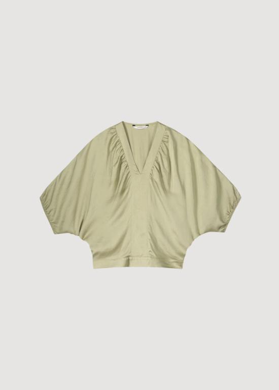  Summum 블라우스 박쥐 소매가 달린 섬멈 탑 (녹색) - OTHER BRANDS