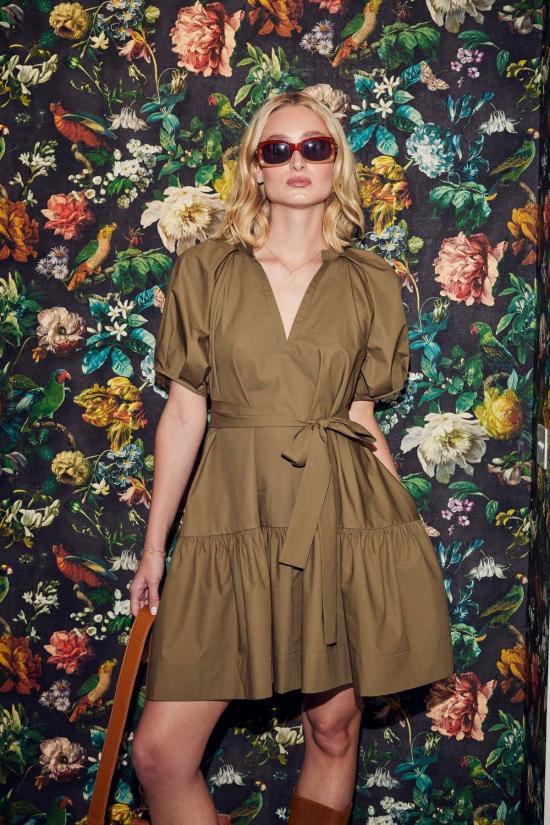  Lindsay Nicholas New York 숏 원피스 린지 니콜라스 뉴욕 조안 미니 드레스 카키 - OTHER BRANDS