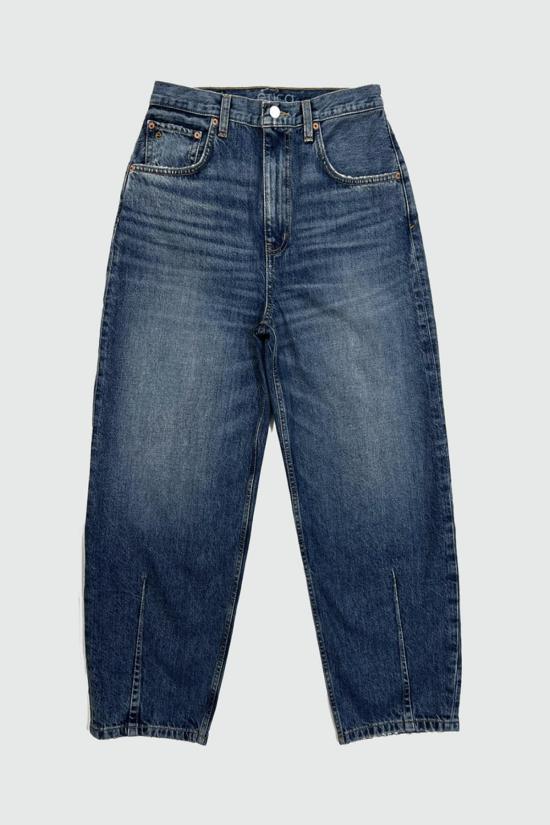  에티카 데님 팬츠 Etica Iris 릴랙스드 배럴 진 바살트 - ETICA