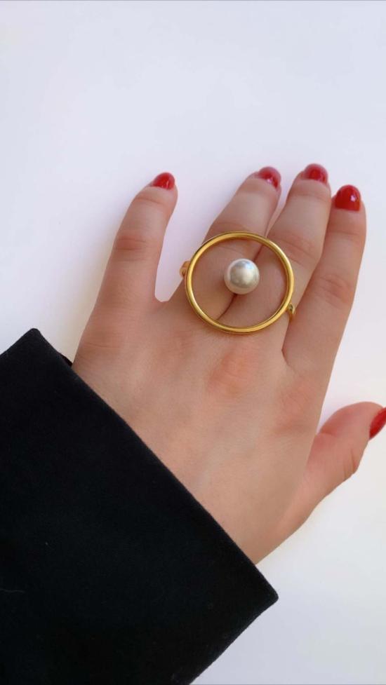  주미 림 반지 아말리에 더블 링 골드/화이트 - JOOMI LIM