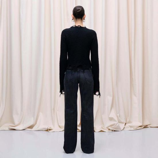  하이쿠레 가디건 질 카디건 블랙 - HAIKURE